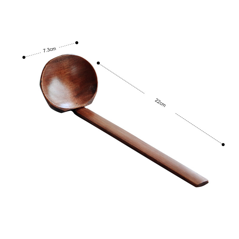 Daxin transfronteriza Venta caliente cuchara de ramen japonés tortuga cuchara de sopa de uñas colador sabor de madera ramen cuchara olla caliente cuchara con letras