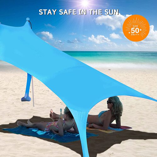 Summer sun protection outdoor beach Lycra canopy one-piece lawn shade cloth camping pergola shade tent