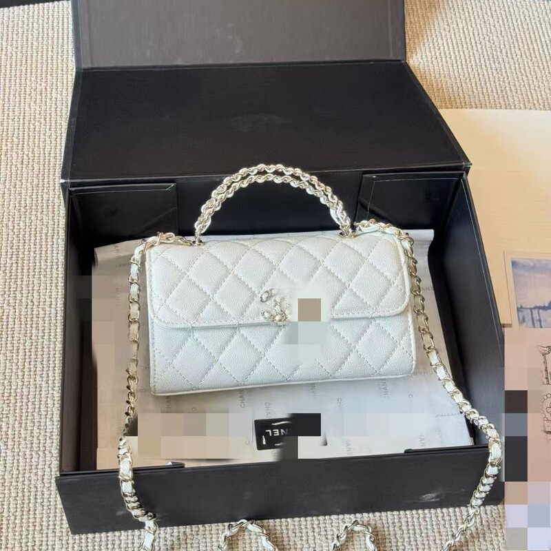 2025 New Style Fragrant Style 23 Handle Handbag Women's Fashion Quilted Chain Shoulder Crossbody Bag Coin Purse Small Waste Bag 2025 New Style Fragrant Style 23 Handle Handbag Women's Fashion Quilted Chain Shoulder Crossbody Bag Coin Purse Small Waste Bag