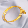 Live broadcast new simulation 24K gold bracelet Women Vietnam, gold, copper gold plating coil, touch bracelet