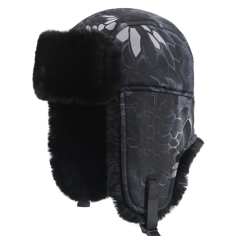 Gorro de invierno grueso Thunderbolt gorro de esquí protector de orejas al aire libre protector de frío y calentamiento gorra de cabeza transfronteriza unisex