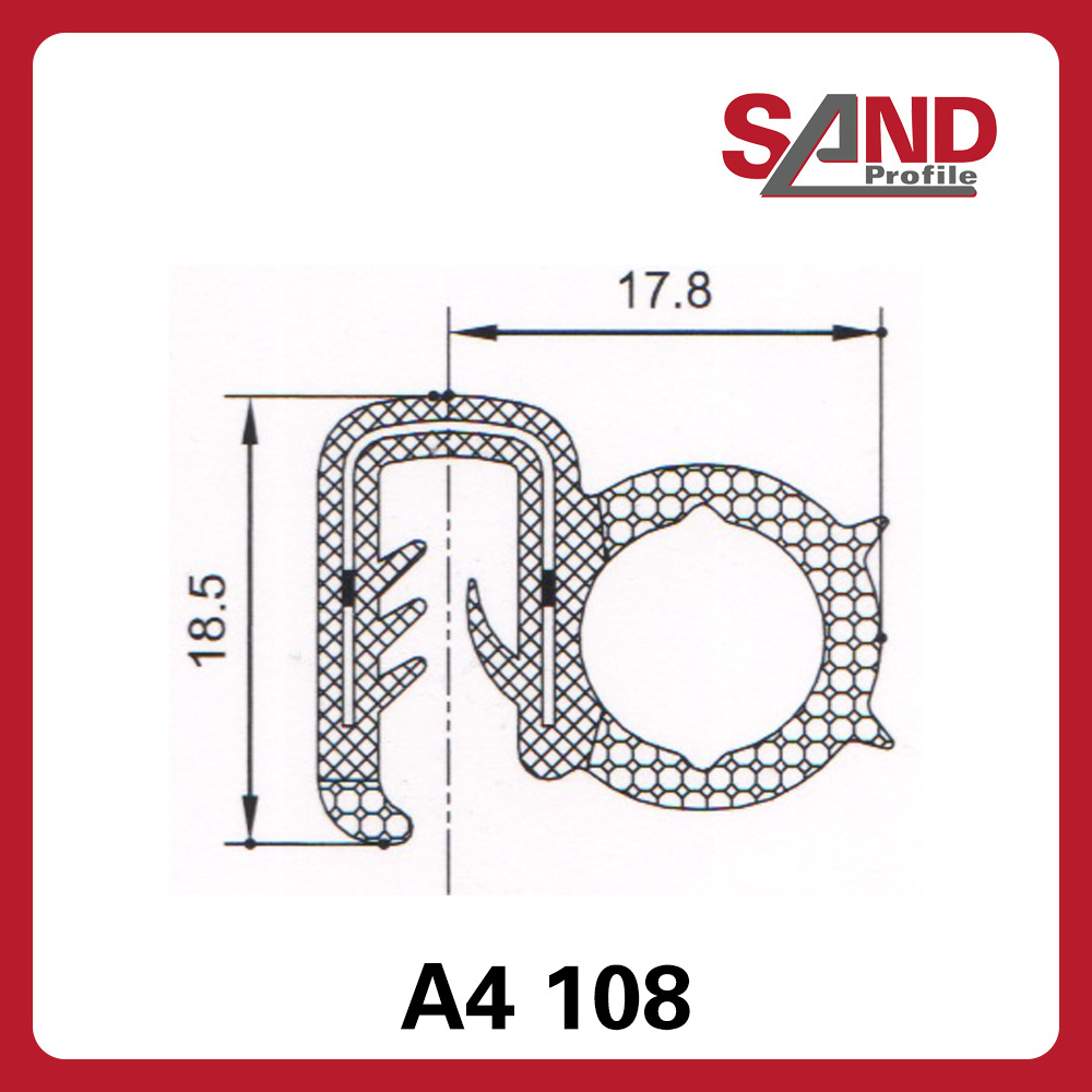 申波菲勒SAND密封条棱边保护条护边条橡胶条A4108