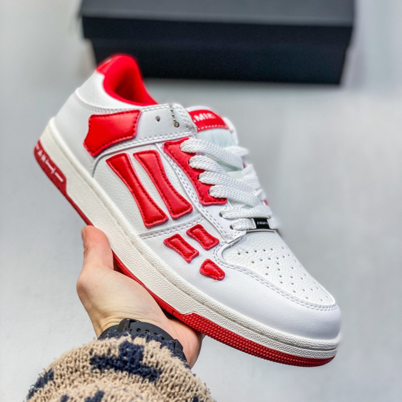 Putian de alta calidad AMIRI hueso zapatos de lujo ligero para hombres y mujeres zapatos de skate de suela gruesa de moda zapatos de skate casuales para mujeres zapatos de moda