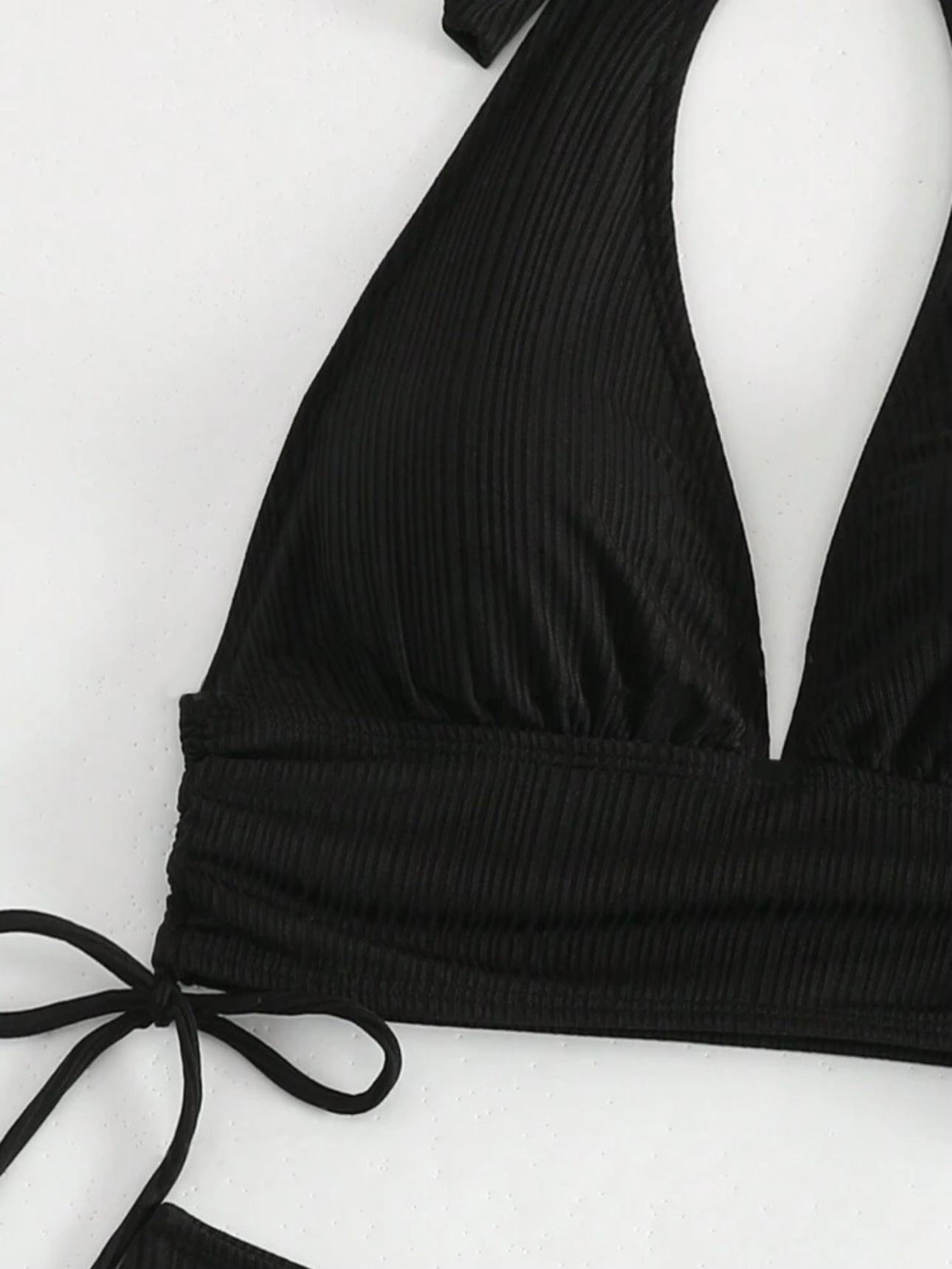 Polyester Fabric Type Women's Solid Color 2 Pieces Set Bikinis Swimwear