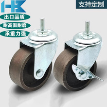 1.5寸轮子丝杆五金转向2寸轻型铁轮2.5烤房工业滑轮3寸万向脚轮