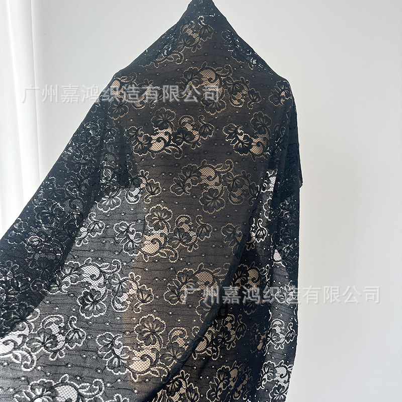 Tejido de encaje de algodón brocado, tela de cheongsam para hacer falda, vestido, tela de encaje multicolor, fábrica en stock