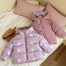 秋冬新款宝宝冬季棉袄儿童加厚棉服男女童短款小童连帽外套