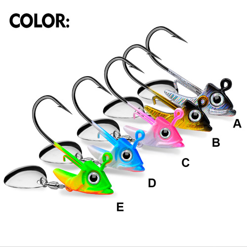 Lure Lead Head Hook, Fish Head Lead Head Hook, Soft Bait Weight Hook 7g 10g 15g Lure Accessories Fishing Tackle Wholesale