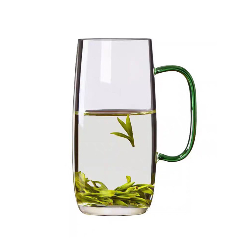Vidrio de borosilicato con mango taza de té Oficina taza de agua unisex hogar té verde longjing taza de agua
