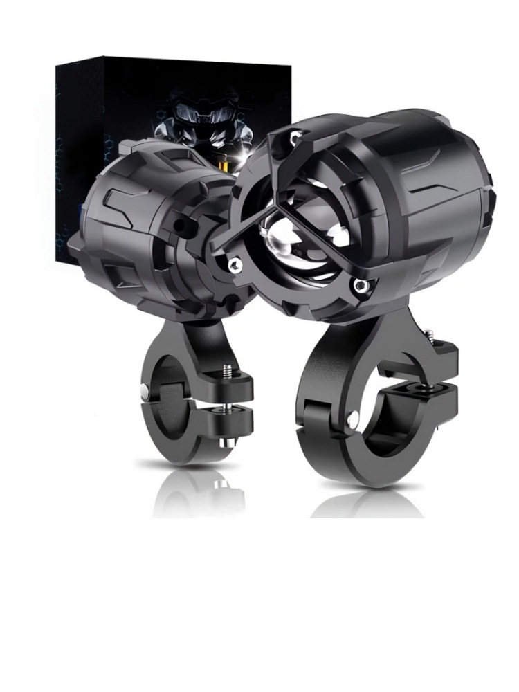 Motorcycle spotlights with far and near yellow-white light, electric vehicle lights, LED electric vehicle strobe mode, front headlight with strong light