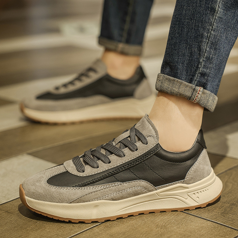 Forrest Gump Men's Shoes Spring Breathable Sports Shoes Men's Versatile Casual Shoes Running Dad Trendy Shoes Leather Retro Sneakers