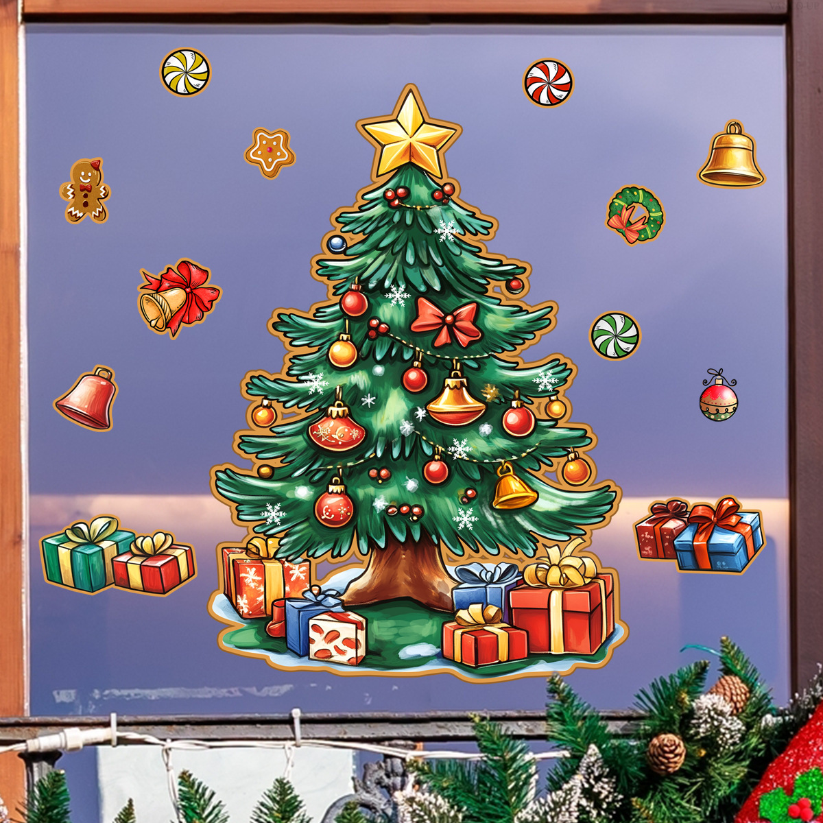 Vinilo decorativo árbol de navidad para ventanas y tiendas_voghion.com