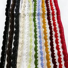 手钩花毛线手工diy辅料镂空白色花朵棉线裙边童装服装装饰现货