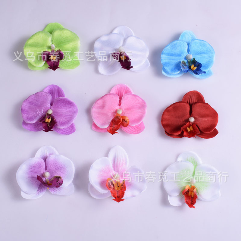 Simulated Butterfly Orchid Head DIY Simulated Clothing Hat Flower Head Photography Props Home Christmas Wedding Decoration Flower