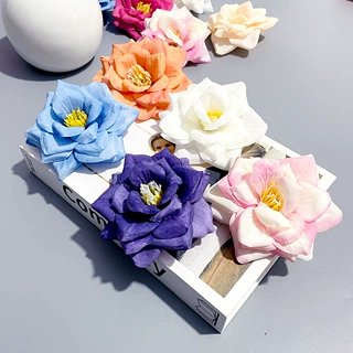 仿真月季花朵 直径9cm玫瑰花头婚礼手腕花制作花墙插花礼盒配饰品