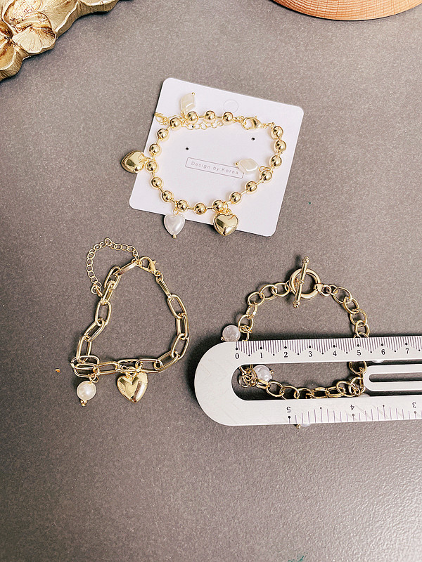 Bracelet De Perles D&#39;or De Style Coréen En Gros display picture 9