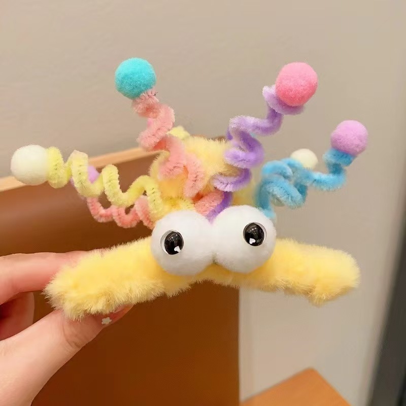 ドーパミンスプリングぬいぐるみヘアピン女性のための面白い面白いサメクリップかわいいヘアピン後頭部ヘアクリップヘッドバンド|undefined