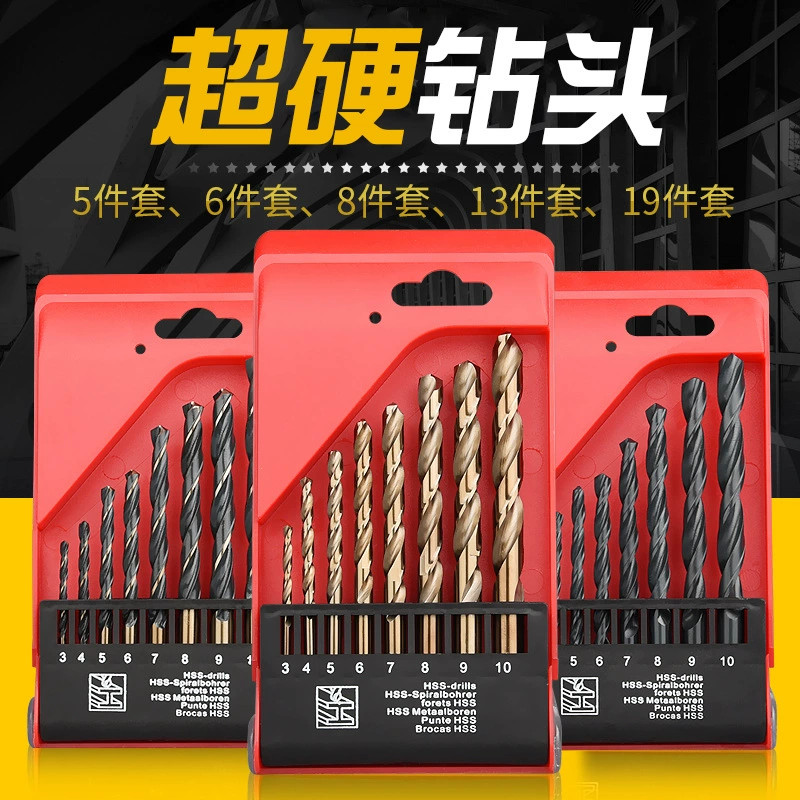 Высокоскоростная сталь из нержавеющей стали, содержащая кобальт многофункциональный сверло из спирального сверла Ручная дрель с прямым хвостовиком металлический набор сверла