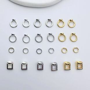 ��ɫ18K�~�����������ñ�ؾ�Ȧ�i��Ȧ��diy���龀�����Ʒ���