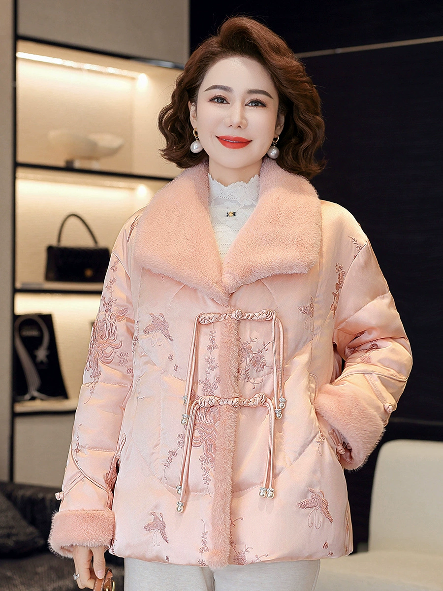 П Keep warm down jacket Chinese style plus size