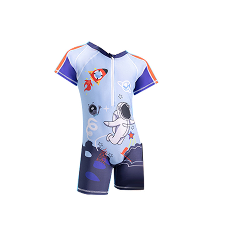 Traje de baño para niños nuevos niños medianos y grandes adolescentes moda niños de una pieza astronauta traje de baño de secado rápido de aguas termales