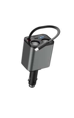 The new car charger supports Mobil şarj cihazları - multifunctional-cigarette-lighter-single-line-typec
