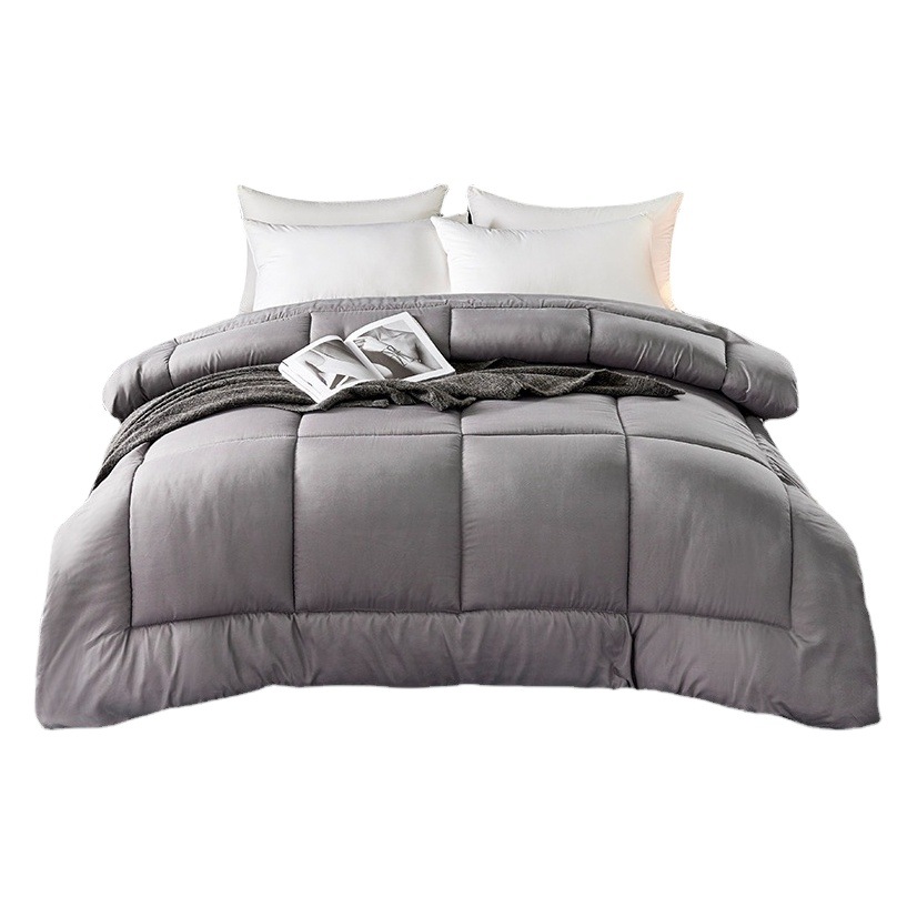 Edredón de algodón para hotel, núcleo para todas las estaciones, edredón de invierno grueso y cálido, acabado cepillado, individual/doble, para estudiantes, venta al por mayor. image 1