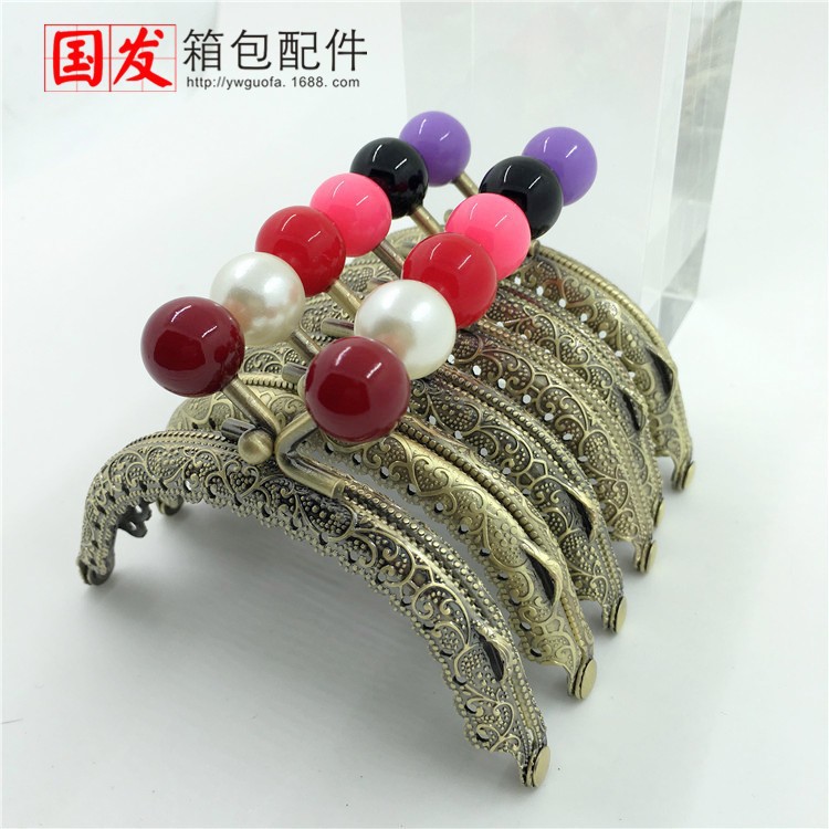 8.5CM cabezas de caramelo de encaje en relieve de arco oro 14MM cabeza de caramelo 0351 - GT