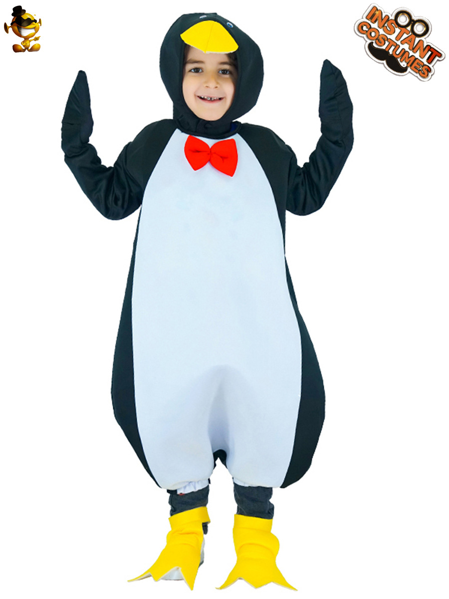 Traje de pingüino para niños disfraz de Halloween Masquerade Cosplay etapa de rol traje de rendimiento