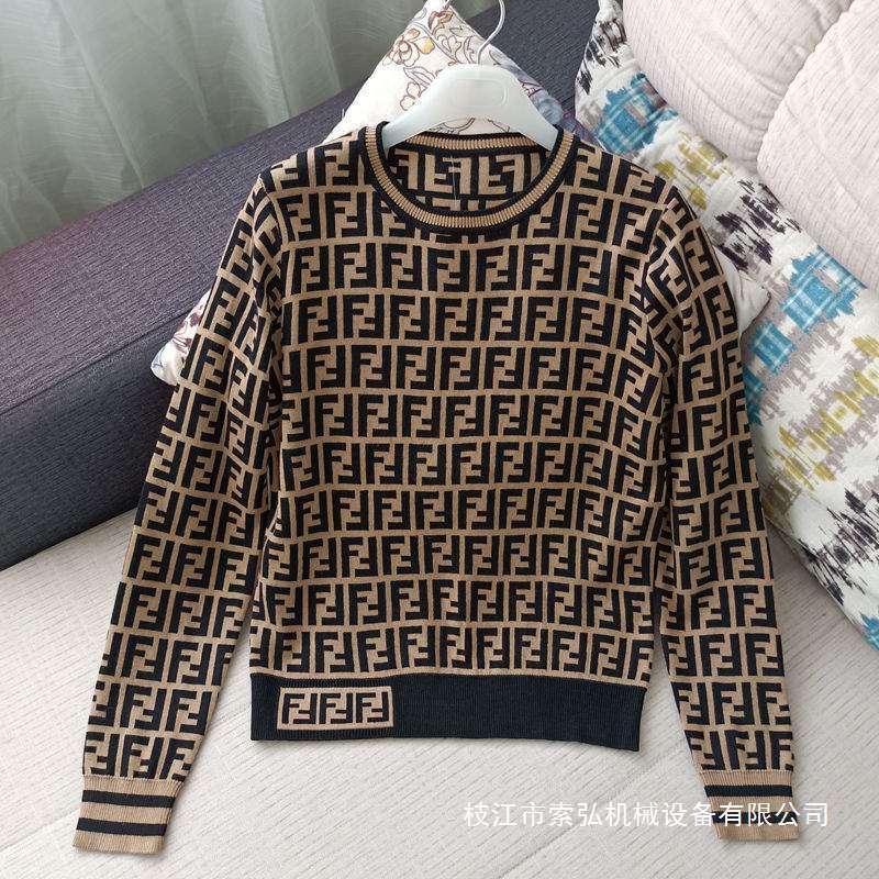 Ice Silk Knitted Loose Fashion Versatile Short-Sleeve 2025 Spring/Summer New Round Neck Double F Personality Women's T-Shirt Top