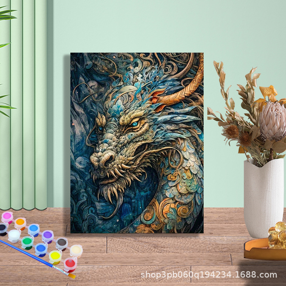 Jit transfronterizo envía bricolaje fábrica de pintura al óleo digital al por mayor arte animal pintura al óleo pintura decorativa puesto Amazon