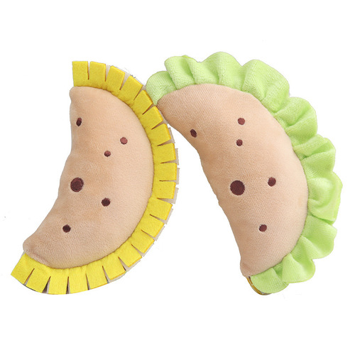 Pet Supplies Cross-border Amazon Dog Teething Sandwich Dumplings Chewing and Sounding Plush Toy