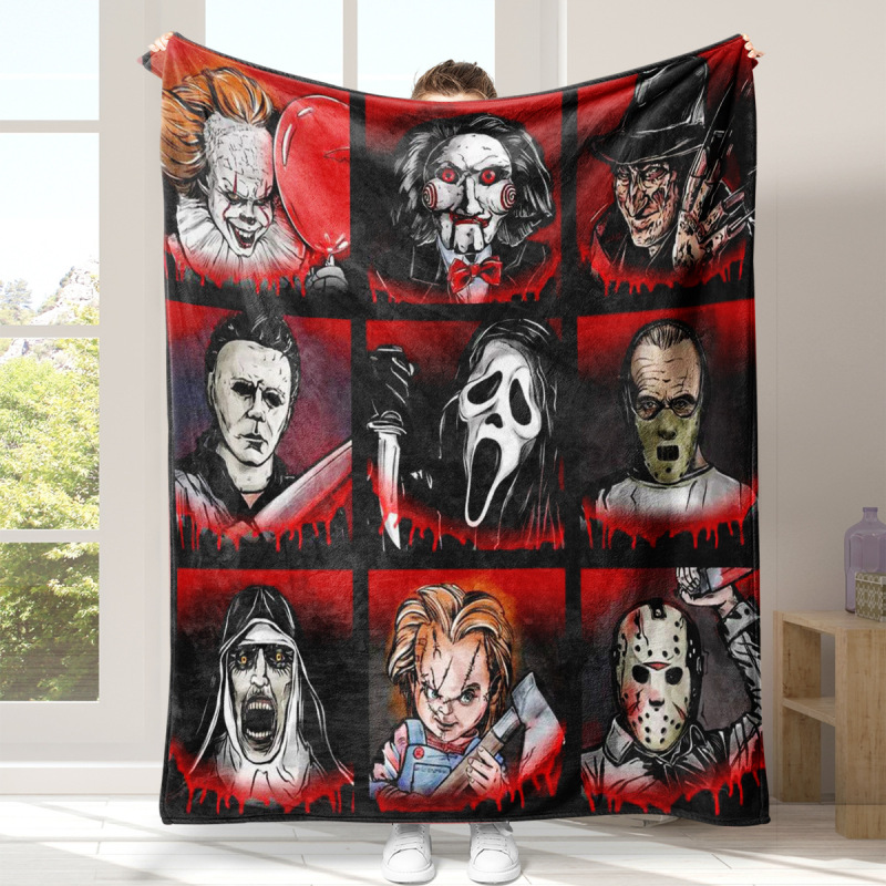 クリスマスハロウィーンフランネル毛布祝日プレゼントベッド用品リビングソファー怠け者毛布来図|undefined