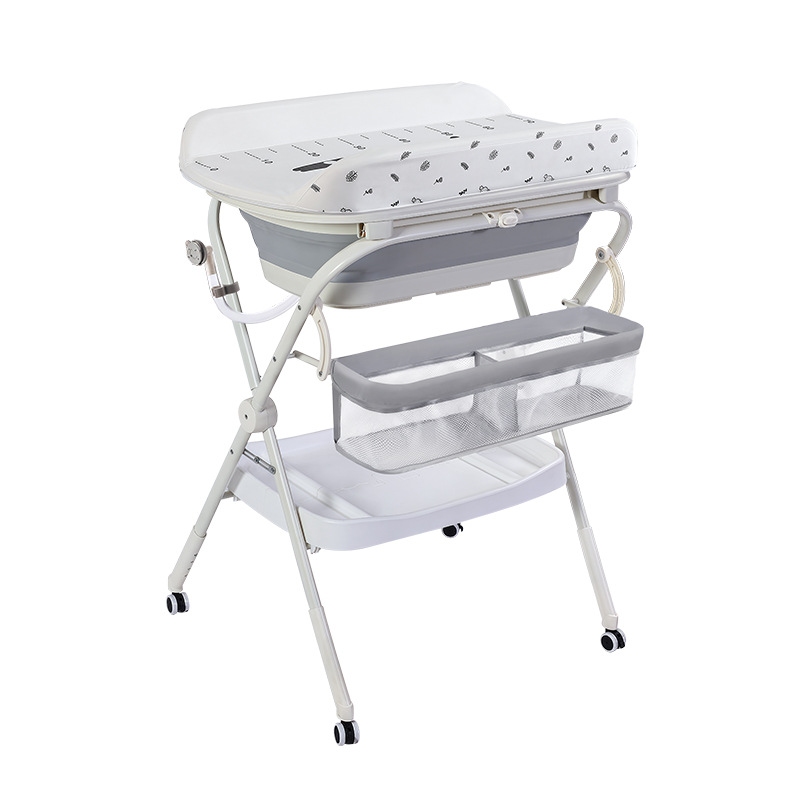 Mesa de pañales para bebés 3 - en - 1, mesa de lavado para bebés recién nacidos, mesa de enfermería, mesa de baño móvil para bebés al por mayor image 1