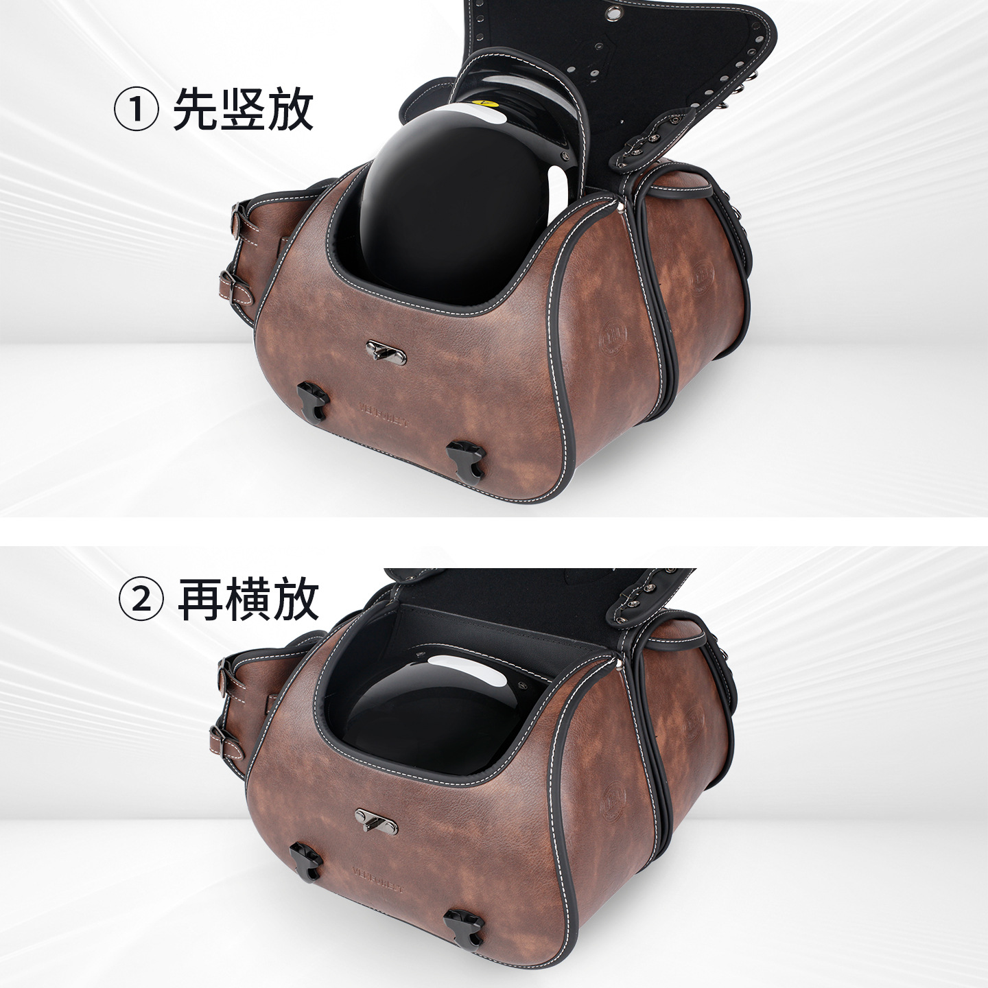 Suitable for Benda Chinchilla 350 Black Rider 500 Spring Breeze 450 Bracket Side Bag Motorcycle Retro Leather Waterproof Side