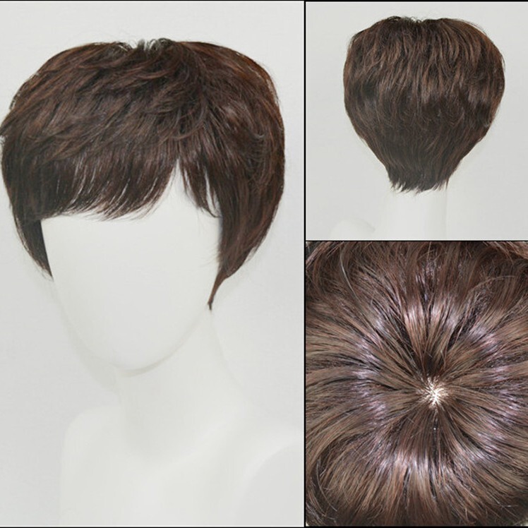 Youyi Wig Women's Short Curly Hair Middle-aged Mother's Short Hair Hollow Silk Tail Real Hair Large Curly Hair Youyi Wig Women's Short Curly Hair Middle-aged Mother's Short Hair Hollow Silk Tail Real Hair Large Curly Hair
