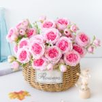 Моделирование 5 голов весна пион корейский Ручка роза пион моделирование цветок домой свадьба роз Ручка декоративный