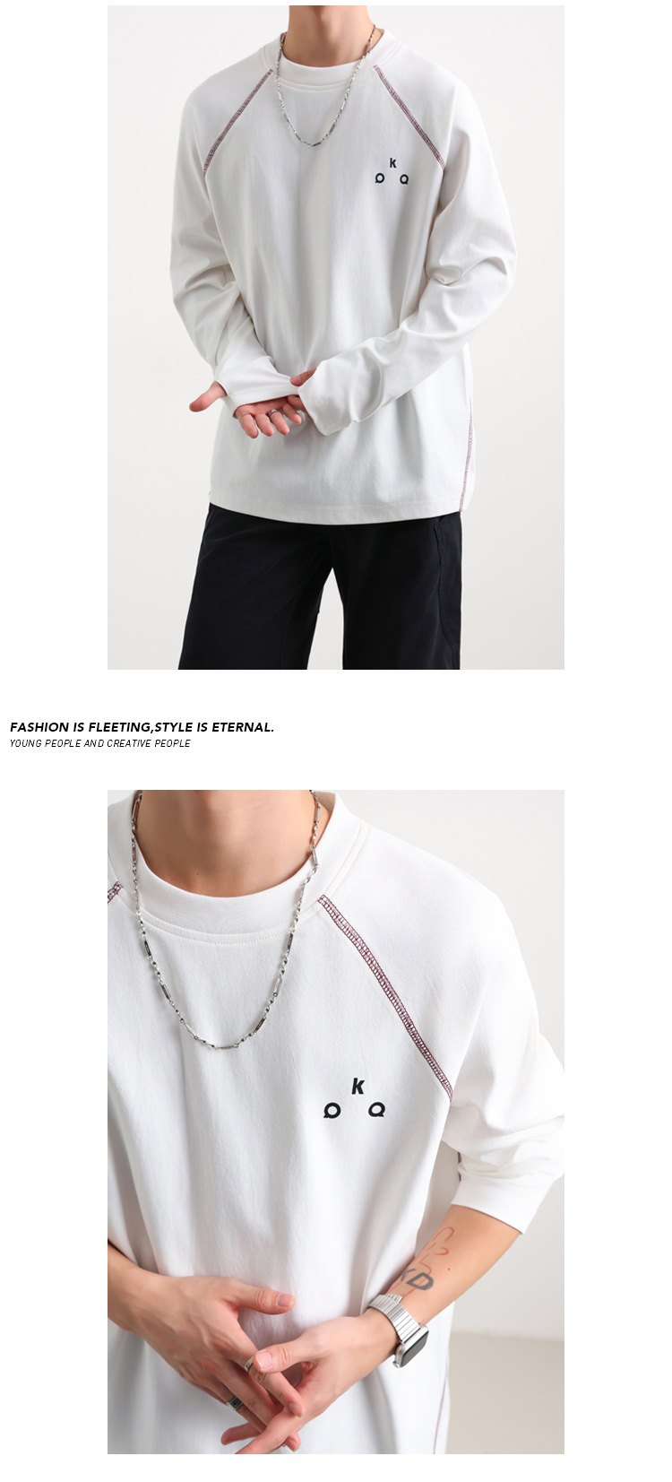 Hasselblad Long Sleeve T-shirt For Men Casual Letter Printed Top_voghion.com