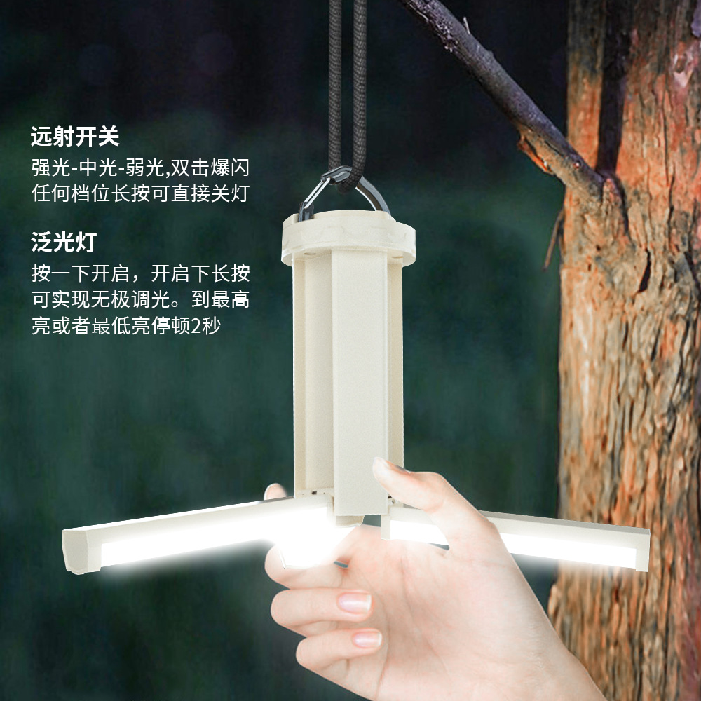 Nueva Luz de camping transfronteriza multi-funcional electrodeless atenuación camping tienda luz resalte impermeable luz de trabajo portátil
