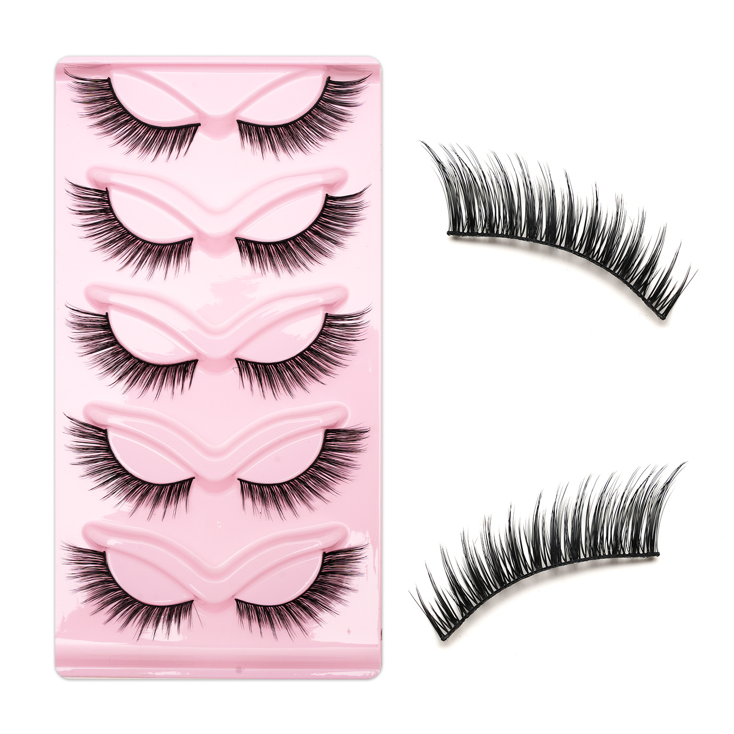 Europa y América ojo de gato zorro línea de ciegas falsas ciegas densas naturales una pieza de ojo negro ciegas al por mayor transfronterizas