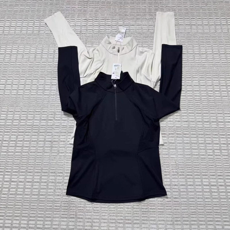 Dijia 2025 Autumn and Winter Moisture-Absorbing Quick-Drying Sports Yoga Slimming Top Women's Half-Zip Long-Sleeved Knitwear