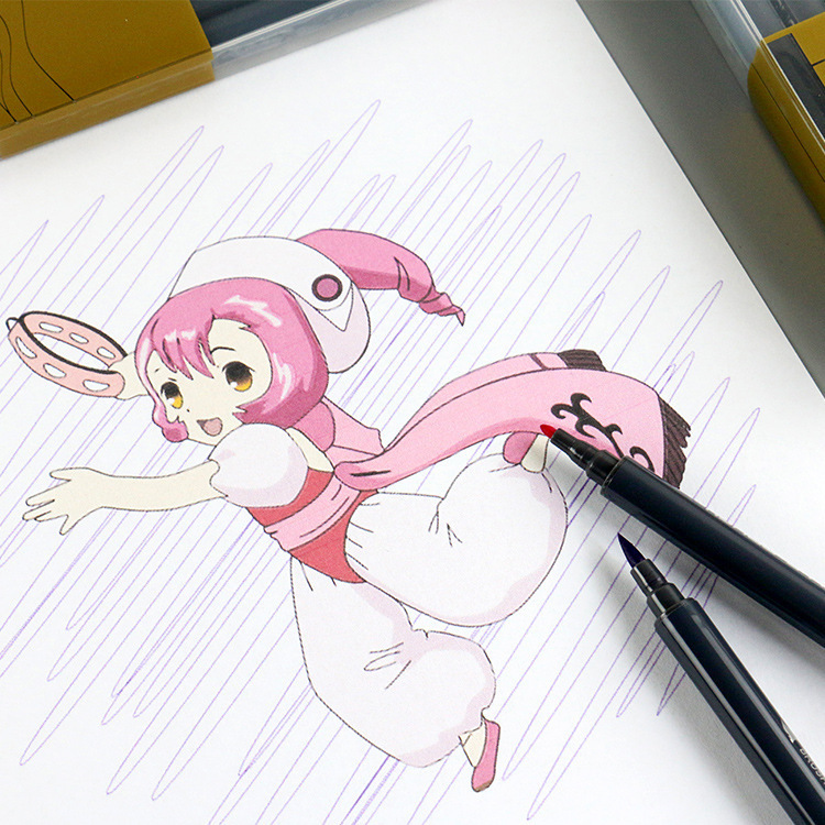 STA3110 acuarela marcador pluma conjunto de dos cabezas blando pluma de color soluble en agua para estudiantes de pintura de arte infantil