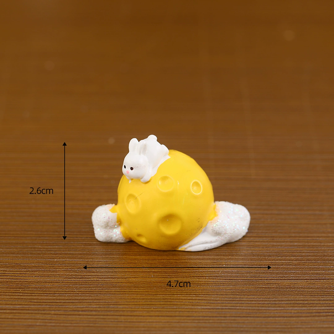 Cute cartoon small rabbit, cute animals, micro landscape