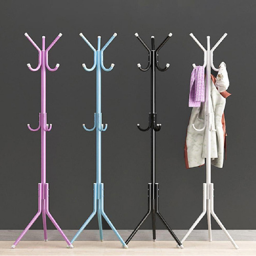 Simple Wardrobe Rack, Iron Art Hanger, Minimalist Home Use Bedroom Upright Clothes Rack, Entrance Bag Hook
