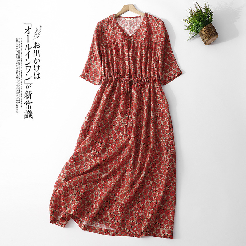 Summer fashionable retro comfortable dress