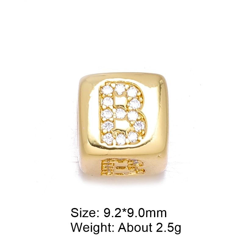 3g Weight Beads Jewelry Making Type DIY Ornament Accessories Classification 1 Piece Quantity Copper Material Letter Pattern All Seasons Season Polished Finish Plating Design Simple Style Style 1 Piece Copper Letter Polished DIY Ornament Accessories Beads 6