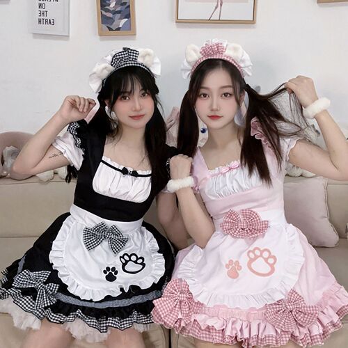 Japanese maid sweet kitten wild maid cosplay cute soft girl two-dimensional lolita dress