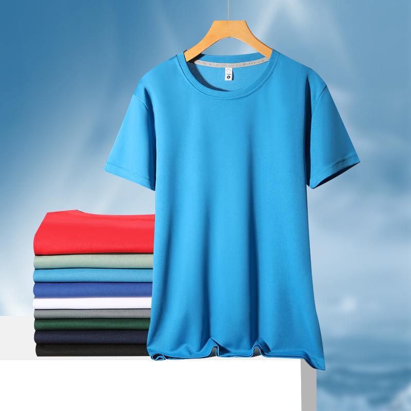 Camiseta de secado rápido mini deportes de secado rápido camiseta de cuello redondo de manga corta ropa de trabajo al aire libre camiseta de hielo