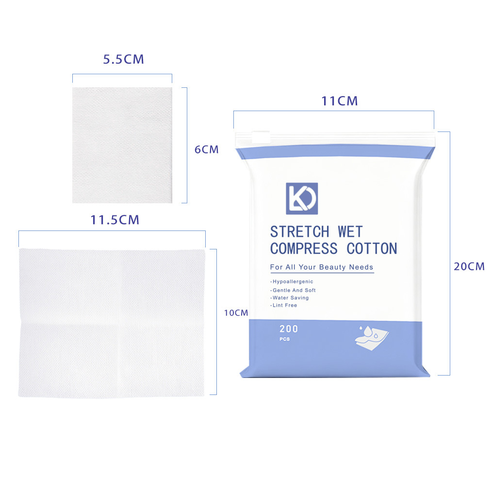 Caminos de algodón húmedos delgados desechables con orificio nasal abierto para uso facial con fugas nasales estirables