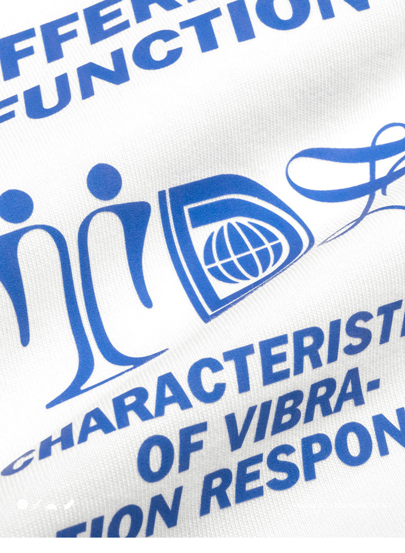 Vyriški trumpomis rankovėmis 220 g pavasario-vasaros medvilniniai laisvi marškinėliai paaugliams su kinišku abstrakčiu spaudiniu_voghion.com